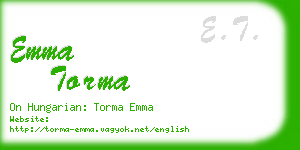 emma torma business card